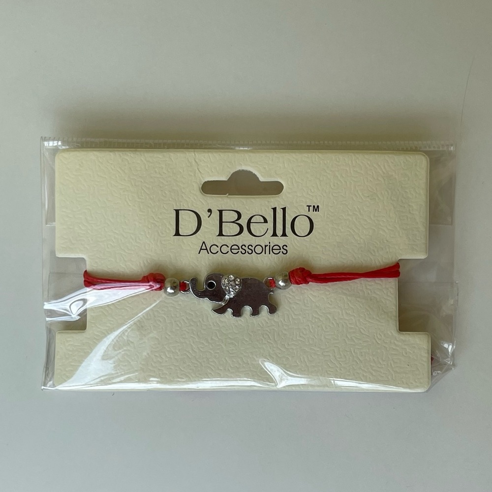 D’Bello Adjustable Elephant Cord Bracelet